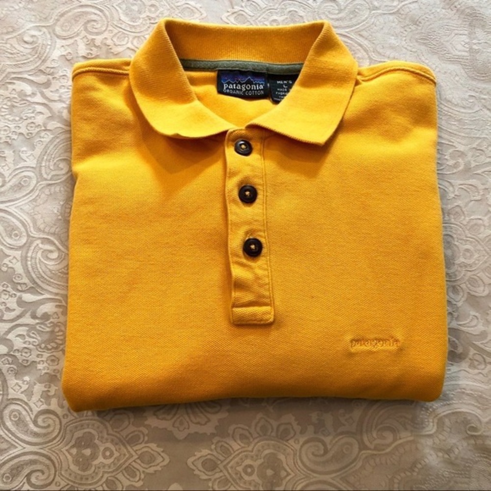 Men’s Golden Yellow Patagonia Polo 🌞⛰